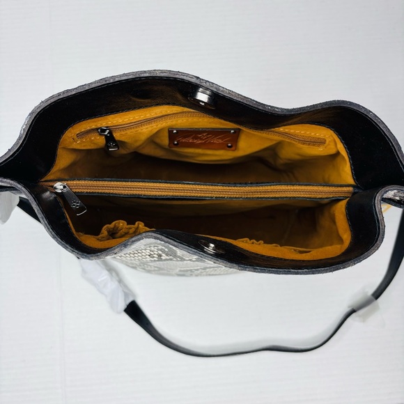 New PATRICIA NASH Lavello Leather Crossbody Bucket Bag in Python - Picture 3 of 5